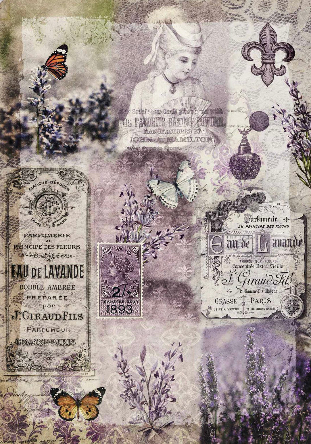 Old Lace and Lavender Rice Paper