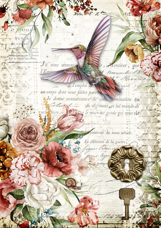 Decoupage Queen Rice Papers - Colorful Blooms