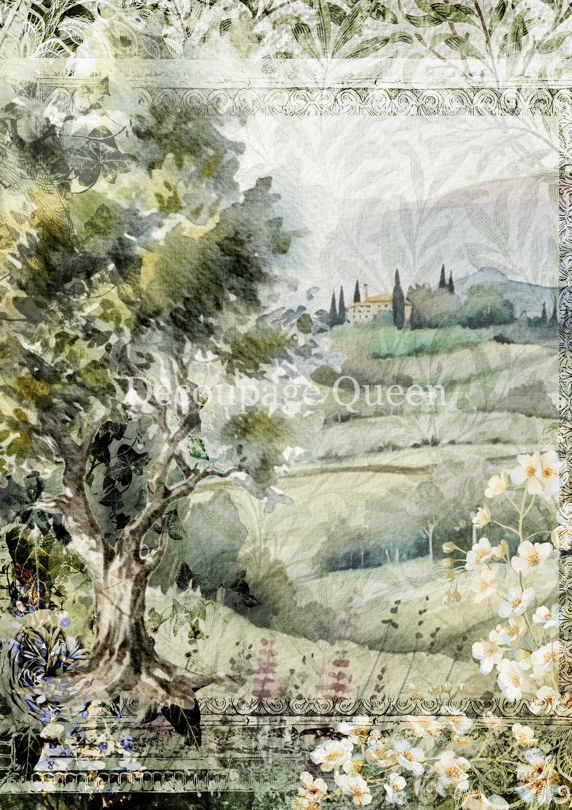 Decoupage Queen Rice Paper - Italian Vineyard
