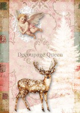 Decoupage Queen Pink Deer
