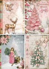 Decoupage Queen Pink Winter 4 Pk