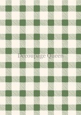 Decoupage Queen Green Checks
