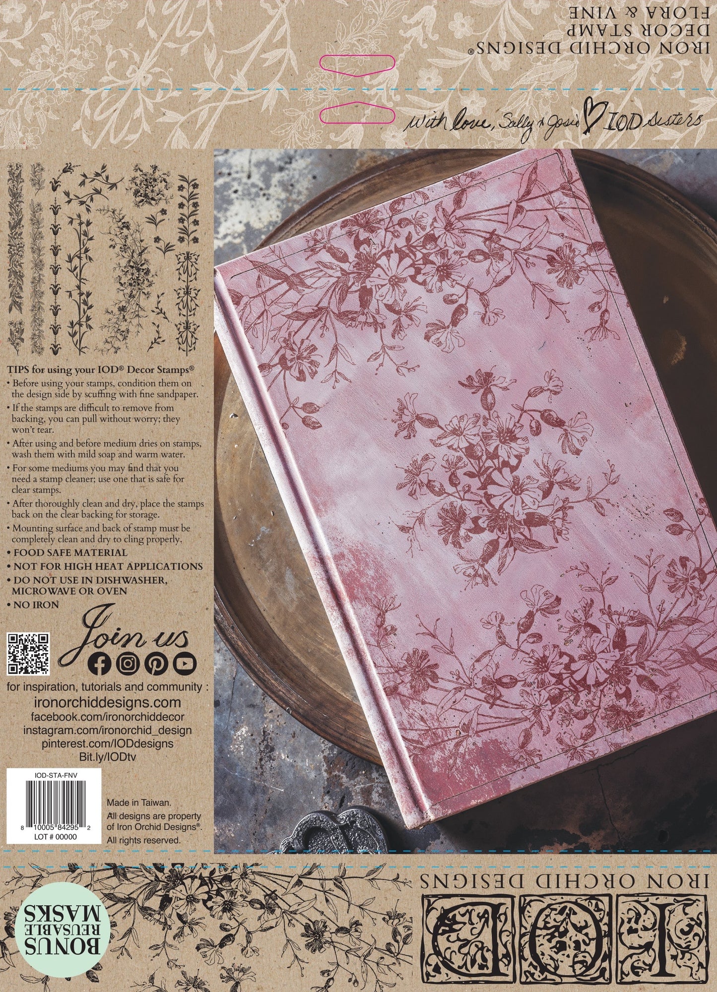 Flora & Vine IOD Stamp