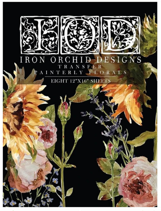 Painterly Florals Transfer