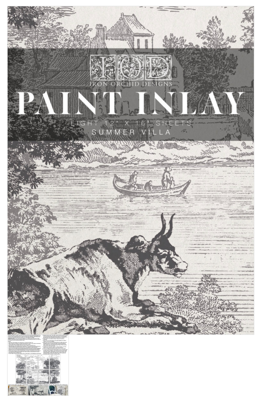 Summer Villa IOD Paint Inlay