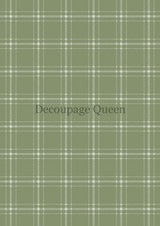 Decoupage Queen Green Plaid