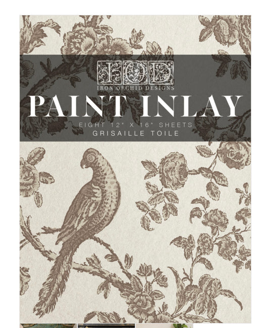 Grisaille Toile IOD Paint Inlay